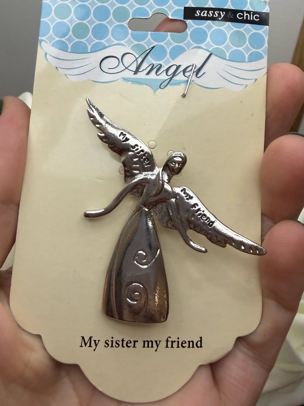 Angel Silver 'My Sister My Friend' Decorative Angel Ornament